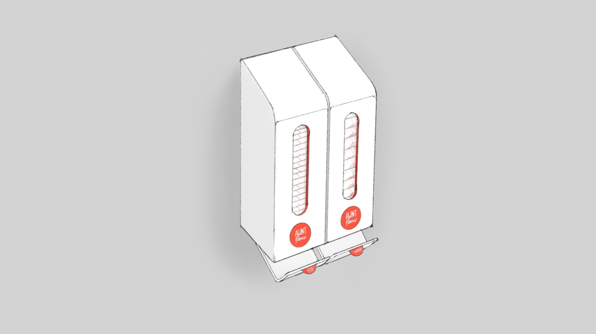 Aunt Flow - Menstrual product dispenser.