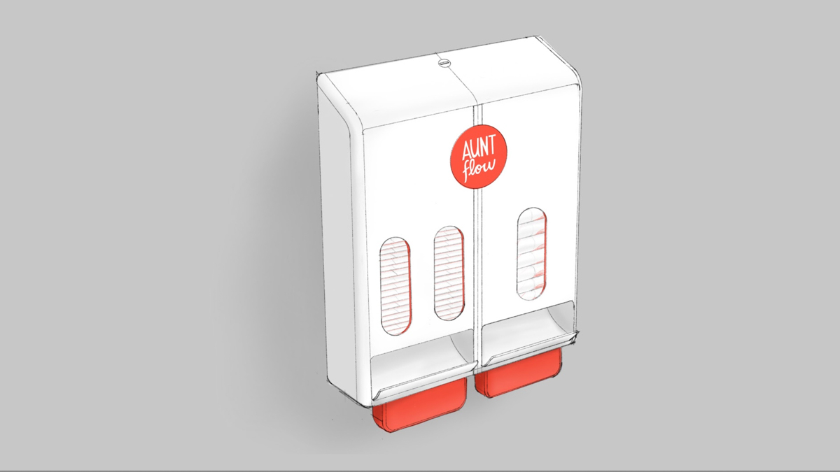 Aunt Flow - Menstrual product dispenser. 